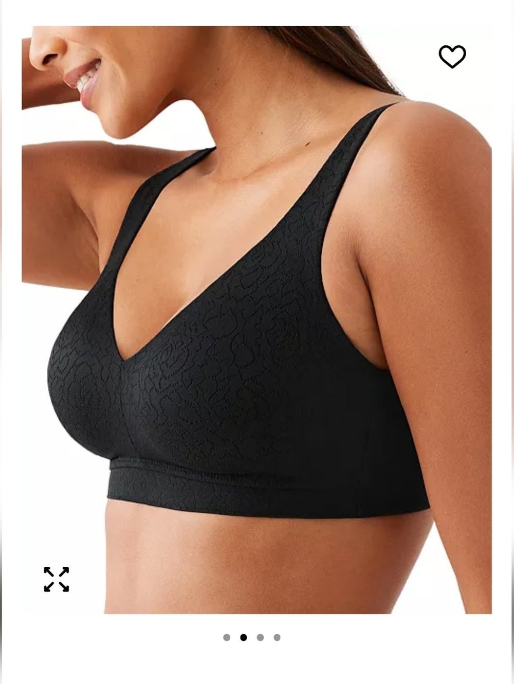 Wacoal Inside Job Wire Free Bra Size 38D Black Nwt - Picture 2 of 6